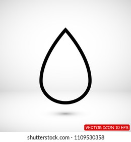 drop icon, stock vector illustration flat design style