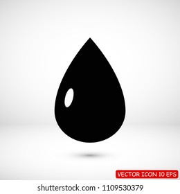 drop icon, stock vector illustration flat design style