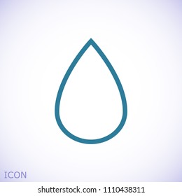 drop icon, stock vector illustration flat design style
