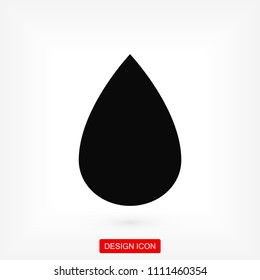 drop icon, stock vector illustration flat design style