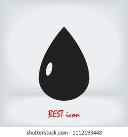 drop icon, stock vector illustration flat design style
