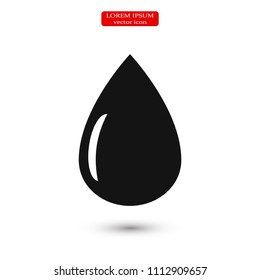 drop icon, stock vector illustration flat design style