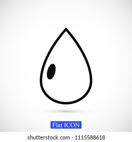 drop icon, stock vector illustration flat design style