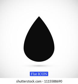 drop icon, stock vector illustration flat design style