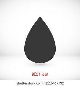 drop icon, stock vector illustration flat design style
