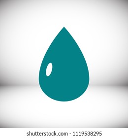 drop icon, stock vector illustration flat design style