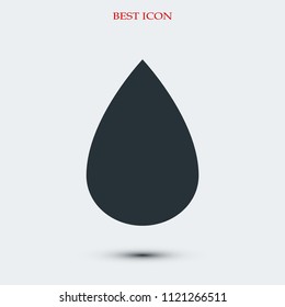drop icon, stock vector illustration flat design style
