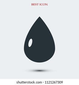 drop icon, stock vector illustration flat design style