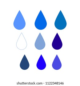 drop icon, stock vector illustration flat design style