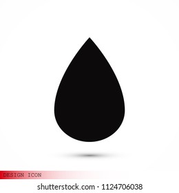 drop icon, stock vector illustration flat design style