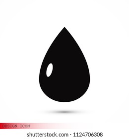 drop icon, stock vector illustration flat design style