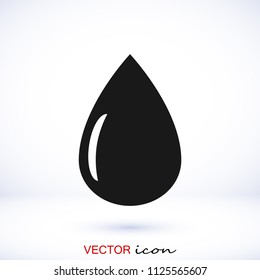 drop icon, stock vector illustration flat design style