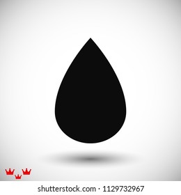 drop icon, stock vector illustration flat design style