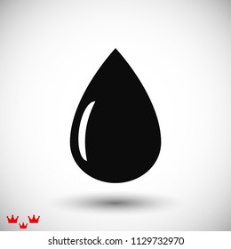 drop icon, stock vector illustration flat design style