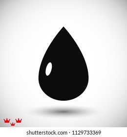 drop icon, stock vector illustration flat design style