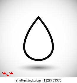 drop icon, stock vector illustration flat design style