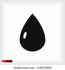 drop icon, stock vector illustration flat design style