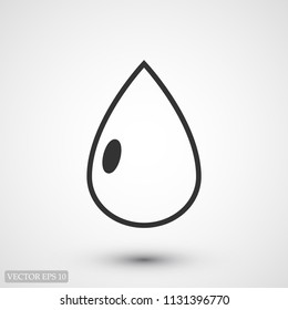 drop icon, stock vector illustration flat design style