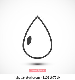 drop icon, stock vector illustration flat design style