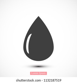 drop icon, stock vector illustration flat design style