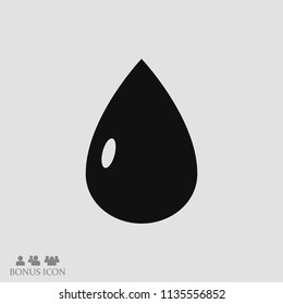drop icon, stock vector illustration flat design style