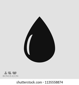 drop icon, stock vector illustration flat design style