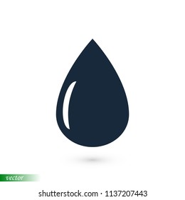 drop icon, stock vector illustration flat design style