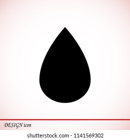 drop icon, stock vector illustration flat design style
