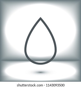 drop icon, stock vector illustration flat design style