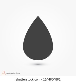 drop icon, stock vector illustration flat design style