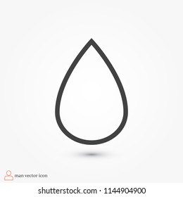 drop icon, stock vector illustration flat design style