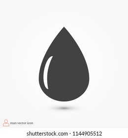 drop icon, stock vector illustration flat design style