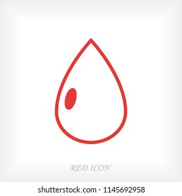 drop icon, stock vector illustration flat design style