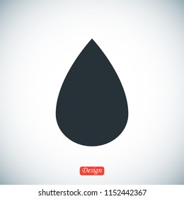 drop icon, stock vector illustration flat design style