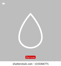drop icon, stock vector illustration flat design style