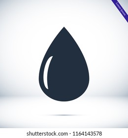drop icon, stock vector illustration flat design style