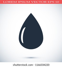drop icon, stock vector illustration flat design style