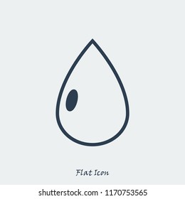 drop icon, stock vector illustration flat design style