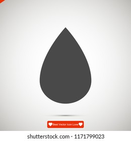 drop icon, stock vector illustration flat design style