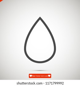 drop icon, stock vector illustration flat design style