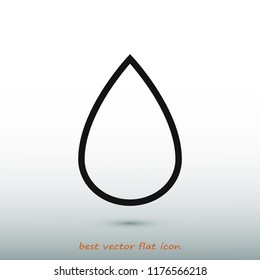 drop icon, stock vector illustration flat design style