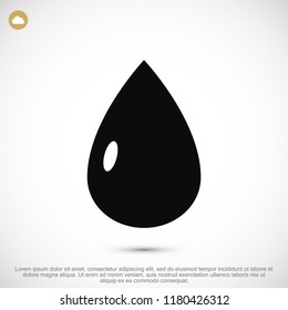 drop icon, stock vector illustration flat design style