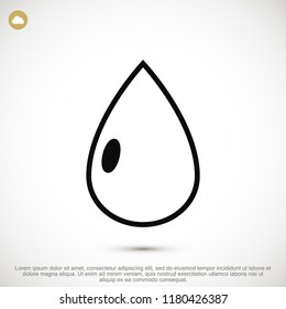 drop icon, stock vector illustration flat design style