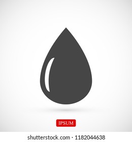 drop icon, stock vector illustration flat design style