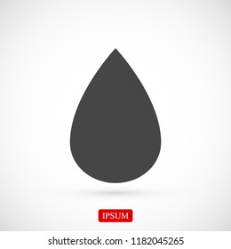 drop icon, stock vector illustration flat design style