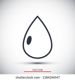 drop icon, stock vector illustration flat design style