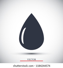 drop icon, stock vector illustration flat design style