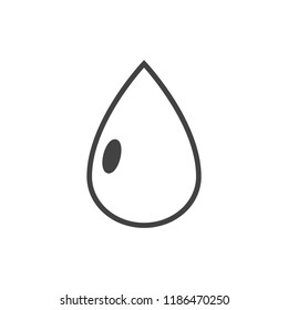 drop icon, stock vector illustration flat design style