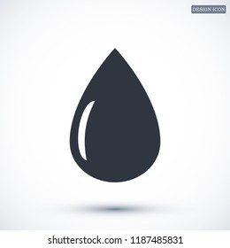 drop icon, stock vector illustration flat design style
