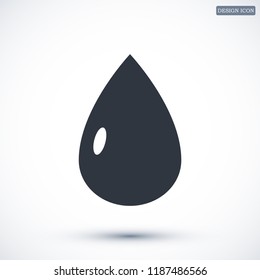 drop icon, stock vector illustration flat design style